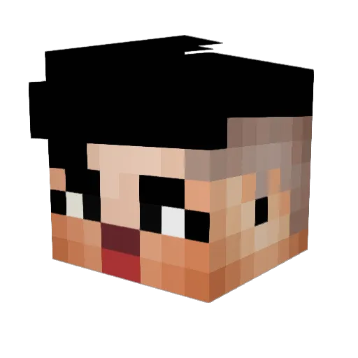 Dumbledoreee Minecraft avatar head, 3D render