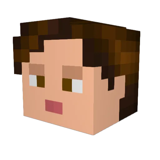 Dumblekunt Minecraft avatar head, 3D render