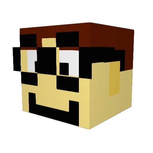 Dumbolgeezer Minecraft avatar head, 3D render