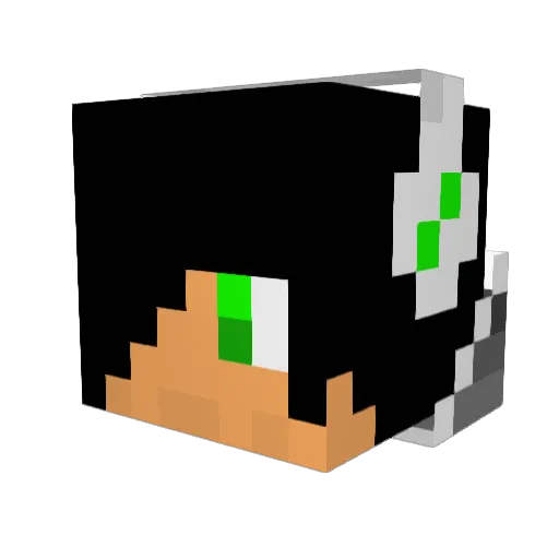 Dumbshot Minecraft avatar head, 3D render