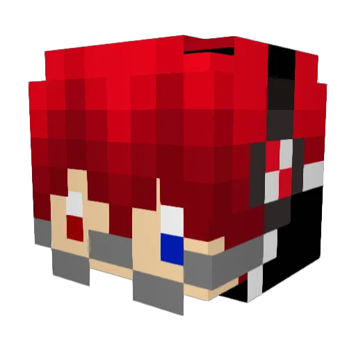 Dumbtiger Minecraft avatar head, 3D render