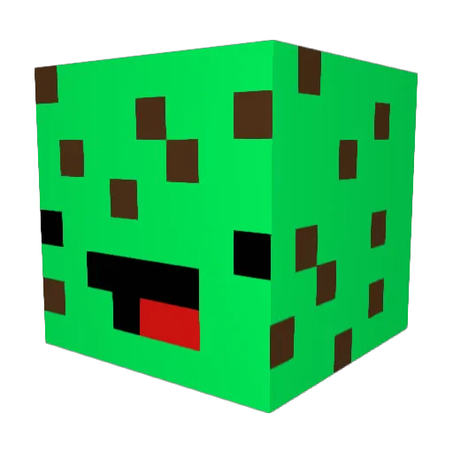 Dumbydumd Minecraft avatar head, 3D render