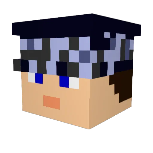 Dumdum17 Minecraft avatar head, 3D render