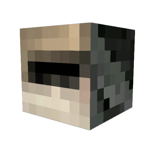 Dumes_ Minecraft avatar head, 3D render
