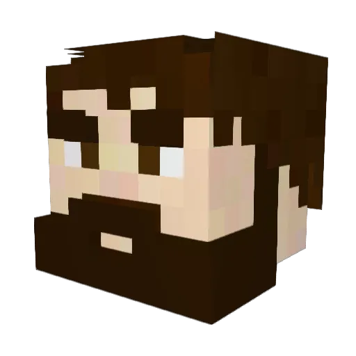 Dumiblk Minecraft avatar head, 3D render