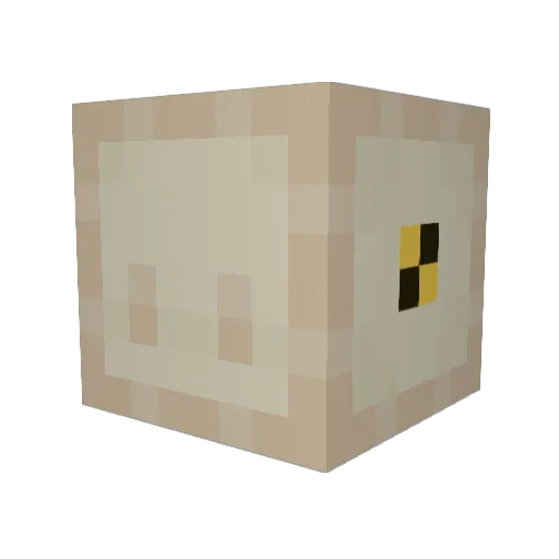 DummX Minecraft avatar head, 3D render