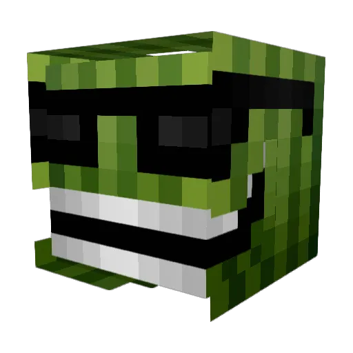Dummitt Minecraft avatar head, 3D render