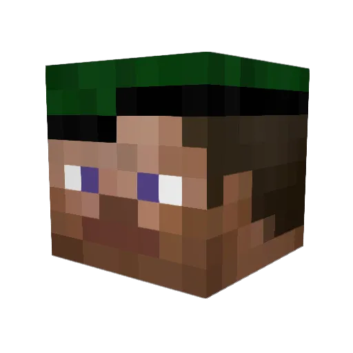 Dummy02 Minecraft avatar head, 3D render