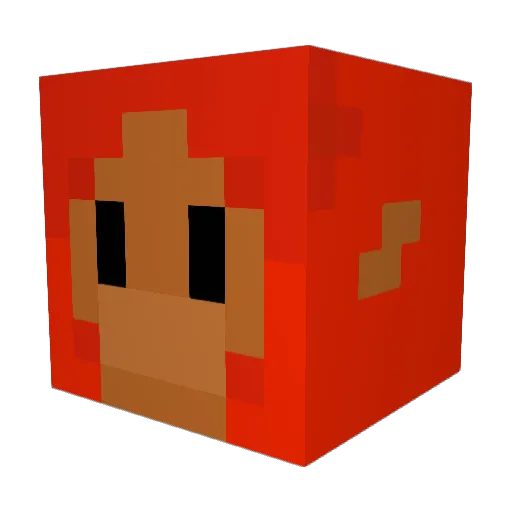 Dummy558 Minecraft avatar head, 3D render