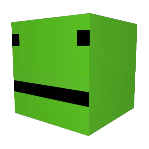 DummyFroggy Minecraft avatar head, 3D render