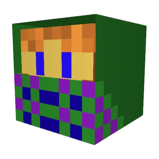 DummyHaloruler Minecraft avatar head, 3D render