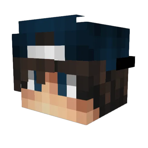 Dummyy_x3 Minecraft avatar head, 3D render