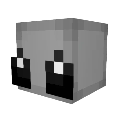 Dummza Minecraft avatar head, 3D render