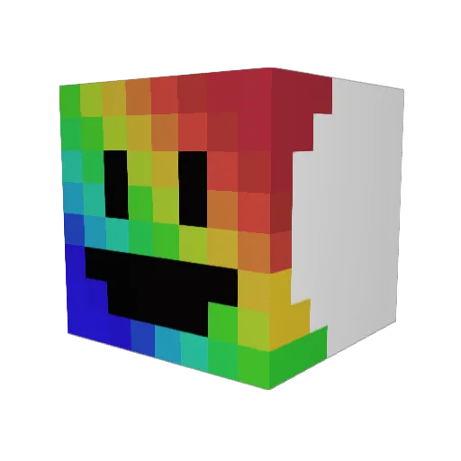 Dumnut Minecraft avatar head, 3D render