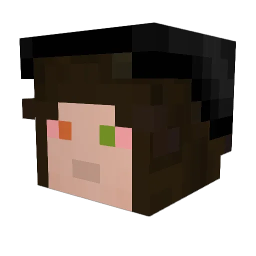Dumo4ka Minecraft avatar head, 3D render