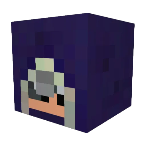 DumonTV Minecraft avatar head, 3D render