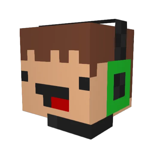 DumpedMazda Minecraft avatar head, 3D render