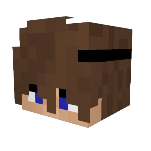Dumpli Minecraft avatar head, 3D render