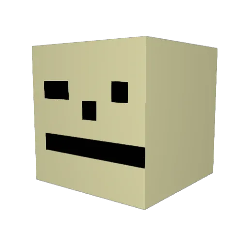DumplingImpairer Minecraft avatar head, 3D render