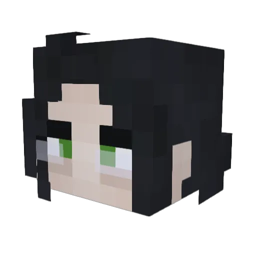 DumpsterDom Minecraft avatar head, 3D render