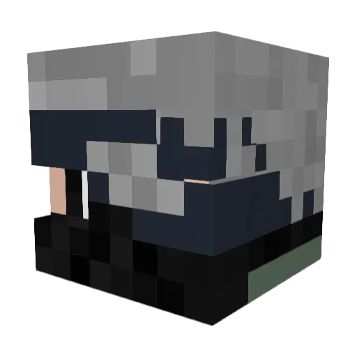 DumpsterK Minecraft avatar head, 3D render
