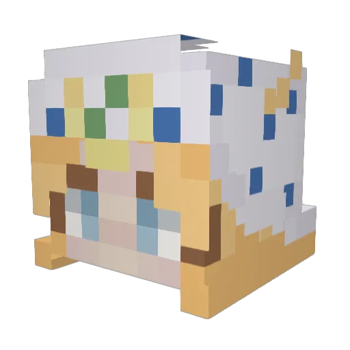 Dumpsterbabie Minecraft avatar head, 3D render