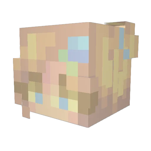 DumptRuckx Minecraft avatar head, 3D render