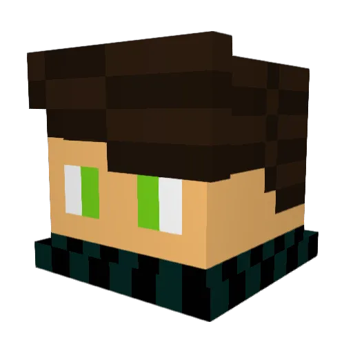 Dumptruck17 Minecraft avatar head, 3D render