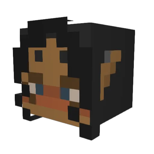 DumpyBubblesss Minecraft avatar head, 3D render