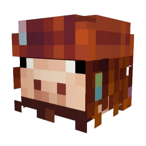 DumpyNebula720 Minecraft avatar head, 3D render