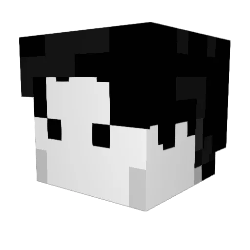 Dumzie Minecraft avatar head, 3D render