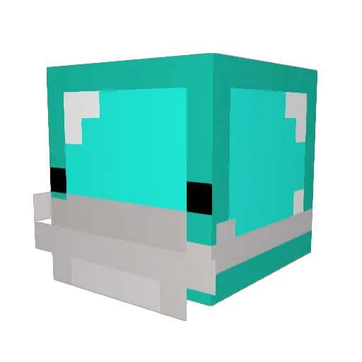 Dunah Minecraft avatar head, 3D render