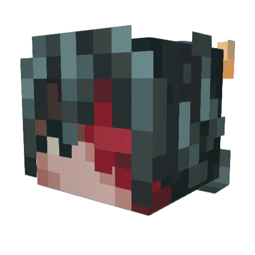 Dunakh Minecraft avatar head, 3D render