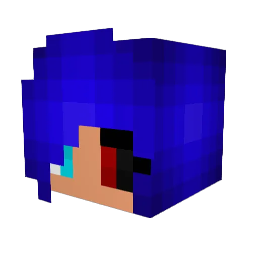Dunbanette_ Minecraft avatar head, 3D render
