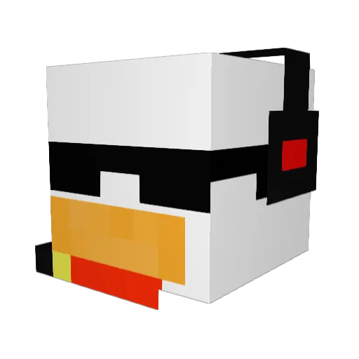 DuncDredger Minecraft avatar head, 3D render
