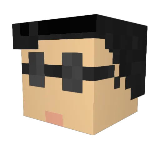 Duncan_24 Minecraft avatar head, 3D render
