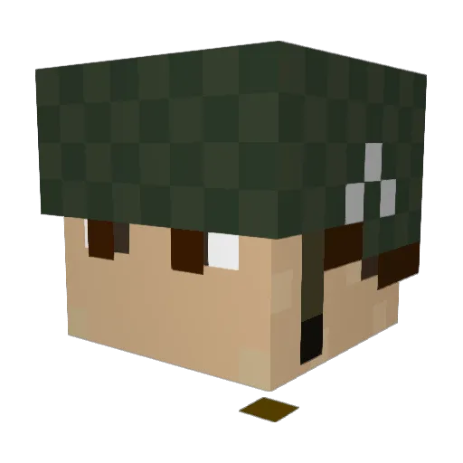 DunderMuffin13 Minecraft avatar head, 3D render