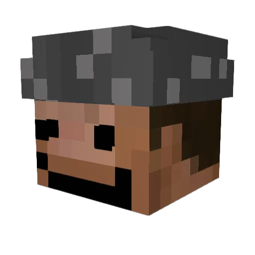 Dunder__Head Minecraft avatar head, 3D render
