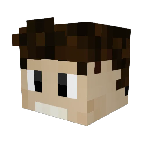 DuneMight Minecraft avatar head, 3D render