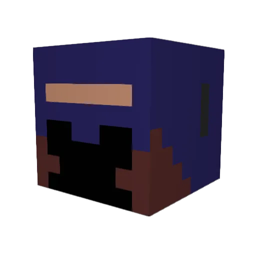 Dunebeard Minecraft avatar head, 3D render