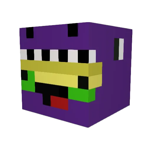 Dunes Minecraft avatar head, 3D render