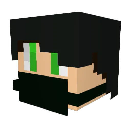 Dunes_ Minecraft avatar head, 3D render
