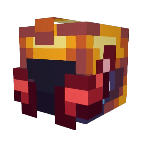 Dung3ons Minecraft avatar head, 3D render
