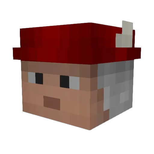 Dungen89 Minecraft avatar head, 3D render