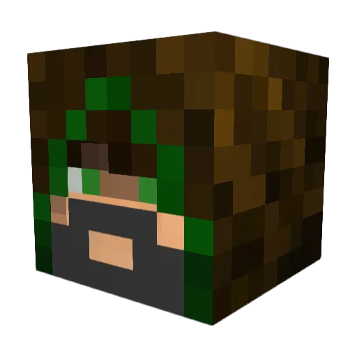 DungeonMac Minecraft avatar head, 3D render