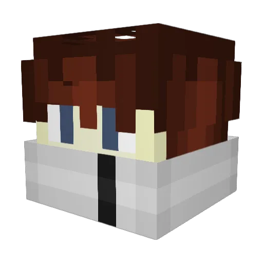 Dungeonair Minecraft avatar head, 3D render
