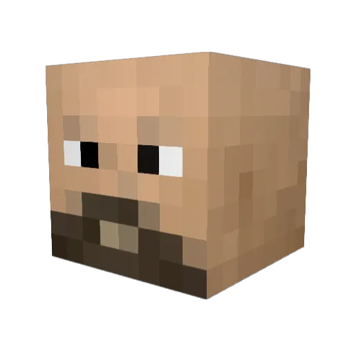 Dunherj Minecraft avatar head, 3D render