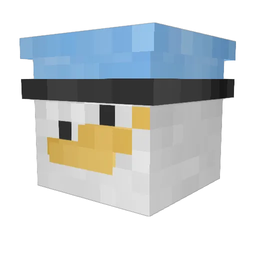 Dunian Minecraft avatar head, 3D render
