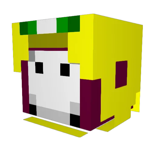 Dunimus Minecraft avatar head, 3D render