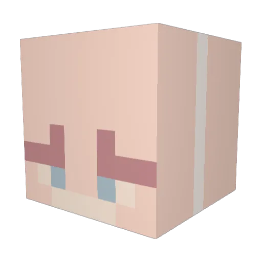 Dunj4 Minecraft avatar head, 3D render